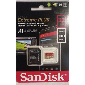 SanDisk 32GB microSD Extreme Capture 100MB/s A1 4K U3 memory card w Adapter